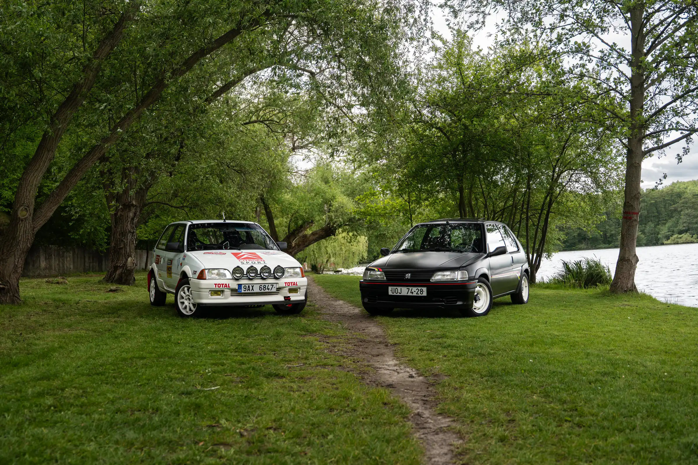 Two Peugeot 106 cars